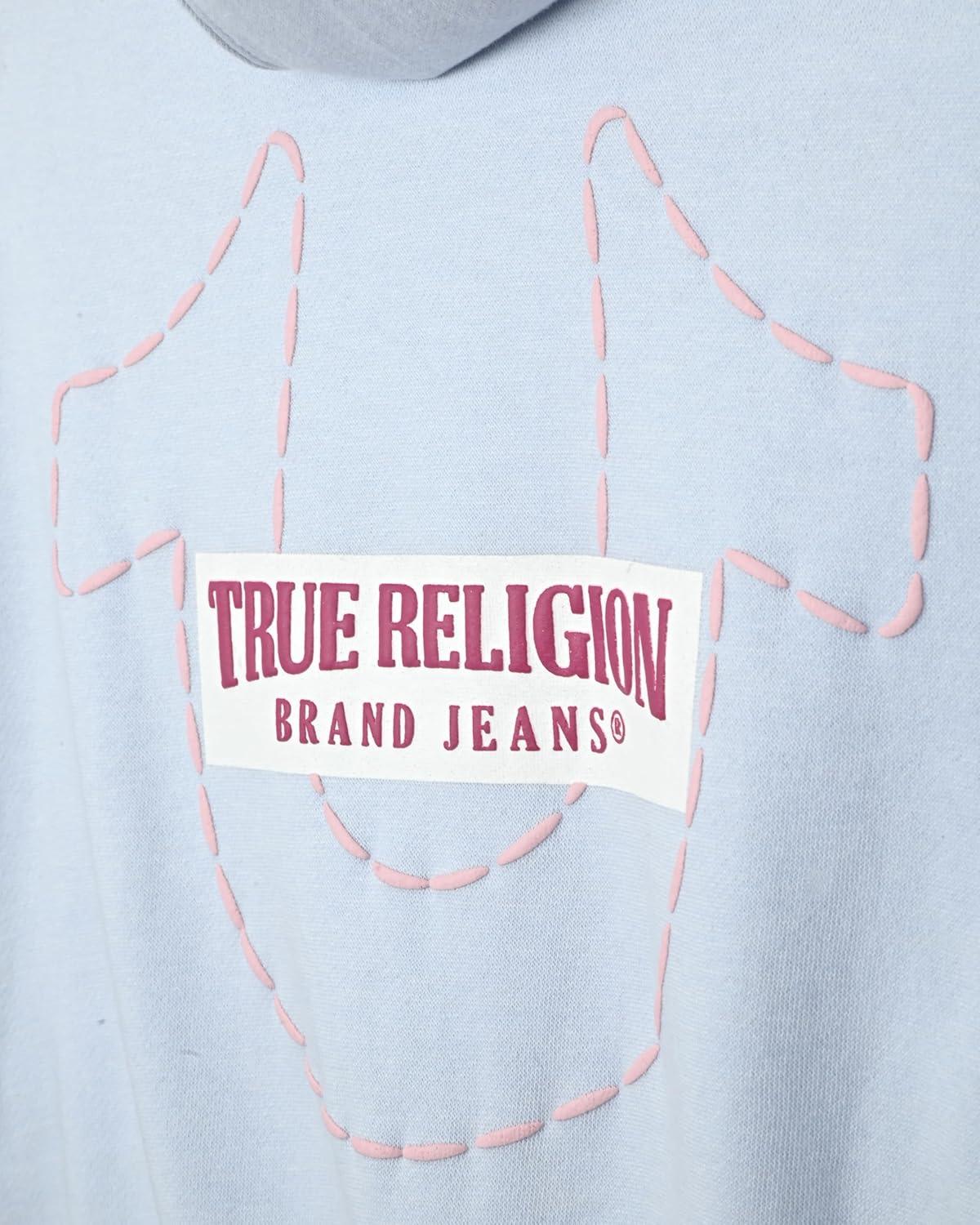 imageTrue Religion Girls 2 Piece Fleece Hooded Jogger Set ZipFront Hoodie amp Sweatpants OutfitDusty Blue