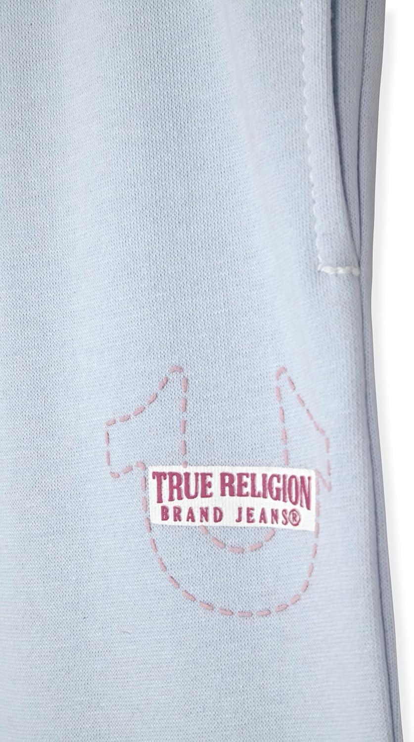 imageTrue Religion Girls 2 Piece Fleece Hooded Jogger Set ZipFront Hoodie amp Sweatpants OutfitDusty Blue
