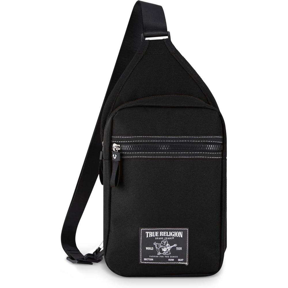 imageTrue Religion Crossbody Bag Men Casual Shoulder Sling Bag for Men Small Travel Mens CrossbodyBlack