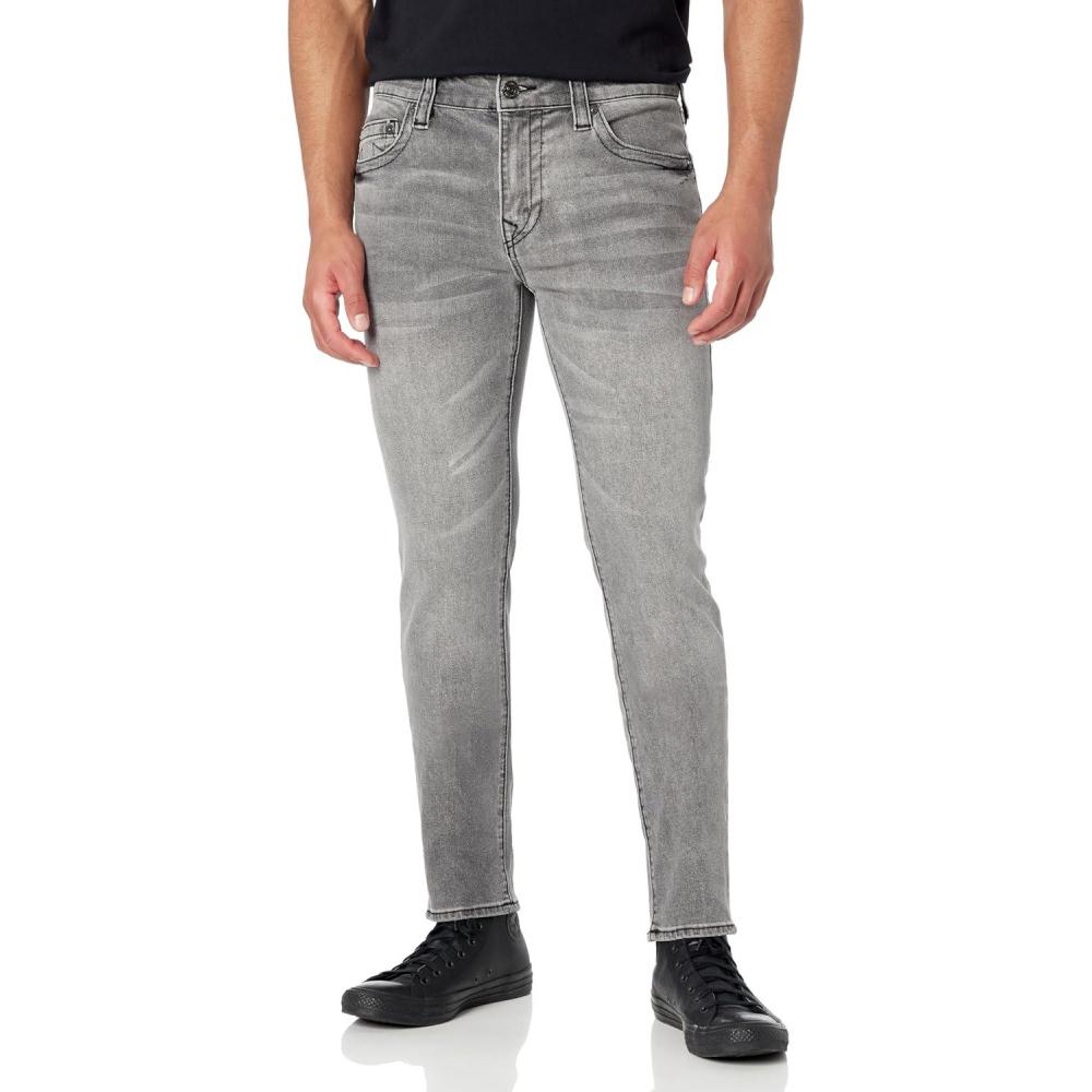 imageTrue Religion Mens Rocco Sn Nf Painted Hs 32 InseamMoscow Mule Grey Wash