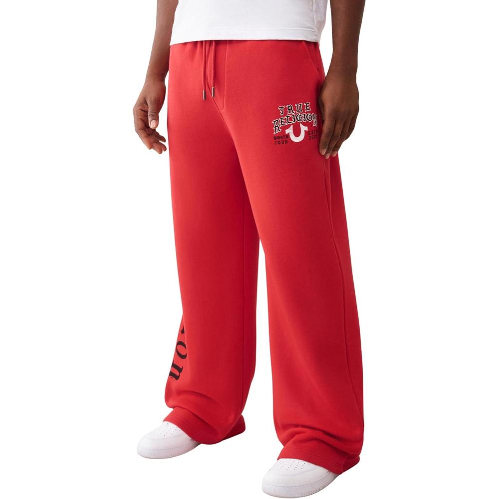 imageTrue Religion Mens TR Flag Baggy SweatpantsTrv Red
