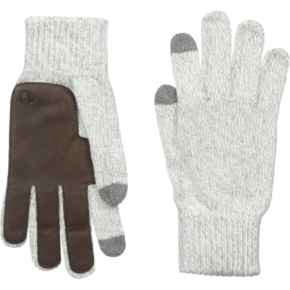 imageTrue Religion Mens Two Tone Knit Touchtek GlovesWhite