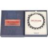 True Religion 8mm Wide 8 Inch Rolo Chain Bracelet for Men Black Rhodium Plated Stainless Steel