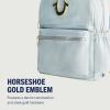 True Religion Backpack, Horseshoe Logo and Zip Pockets Travel Bag, Denim