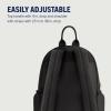 True Religion Backpack, Zip pocket, Horseshoe Logo Travel Bag, Black(Black)