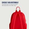 True Religion Backpack, Zip pocket, Horseshoe Logo Travel Bag, Black(Red)