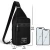 True Religion Crossbody Bag Men – Casual Shoulder Sling Bag for Men, Small Travel Men’s Crossbody(Black)