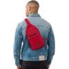 True Religion Crossbody Bag Men – Casual Shoulder Sling Bag for Men, Small Travel Men’s Crossbody(Red)