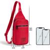 True Religion Crossbody Bag Men – Casual Shoulder Sling Bag for Men, Small Travel Men’s Crossbody(Red)