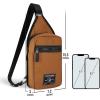 True Religion Crossbody Bag Men – Casual Shoulder Sling Bag for Men, Small Travel Men’s Crossbody(Tan)