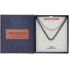True Religion Double Row Wheat Rope Chain Necklace for Men Black Rhodium Plated Brass