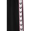 True Religion Girls 2 Piece Fleece Hooded Jogger Set – Zip-Front Hoodie & Sweatpants Outfit(Black Taping)