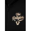 True Religion Girls 2 Piece Fleece Hooded Jogger Set – Zip-Front Hoodie & Sweatpants Outfit(Black Varsity)
