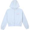 True Religion Girls 2 Piece Fleece Hooded Jogger Set – Zip-Front Hoodie & Sweatpants Outfit(Dusty Blue)