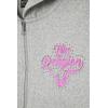 True Religion Girls 2 Piece Fleece Hooded Jogger Set – Zip-Front Hoodie & Sweatpants Outfit(Grey Varsity)