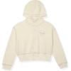True Religion Girls 2 Piece Fleece Hooded Jogger Set – Zip-Front Hoodie & Sweatpants Outfit(Winter White)