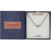 True Religion Horseshoe Ball Pendant 22 Inch Long Thick Box Chain Necklace for Men Rhodium Plated Brass