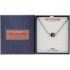 True Religion Horseshoe Pendant 22 Inch Long 3mm Thick Box Chain Necklace for Men Rhodium Plated Brass
