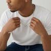 True Religion Horseshoe Pendant 22 Inch Long 3mm Thick Curb Chain Necklace for Men(White)