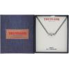 True Religion Horseshoe Pendant 22 Inch Long 3mm Thick Curb Chain Necklace for Men(White)
