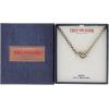 True Religion Horseshoe Pendant 22 Inch Long Thick Box Chain Necklace for Men 14K Yellow Gold Plated Brass