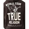True Religion Men’s Patch Vintage Zip Up Hoodie – Full Zip Sweatshirt(Dark Brown)