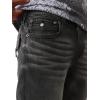 True Religion Men’s Ricky SN Stitch No Flap Bandana HS Jeans – Straight Leg Denim(Acoustic Session Blue Blk Wash)