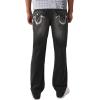 True Religion Men’s Ricky SN Stitch No Flap Bandana HS Jeans – Straight Leg Denim(Acoustic Session Blue Blk Wash)