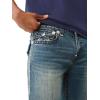 True Religion Men’s Ricky Super QT Logo Flap Jeans 34″ Inseam – Straight Leg Denim with Flap Pockets(Gotham Grind Dark Wash)