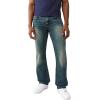 True Religion Men’s Ricky Super QT Logo Flap Jeans 34″ Inseam – Straight Leg Denim with Flap Pockets(Gotham Grind Dark Wash)