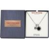 True Religion Skull Black Cross Circle Pendant 22 Inch Long Chain Necklace for Men Stainless Steel