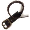 True Religion Unisex Belt Dark Brown Braided All Leather 24