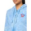 True Religion Women’s Wash Shrunken Zip-Up Hoodie Big T – Pacific Coast(Pacific Coast)