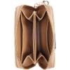 True Religion Zip-Around Wallet, Women’s Horseshoe Plaque Mini Credit Card Holder Wallet, Tan