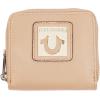 True Religion Zip-Around Wallet, Women’s Horseshoe Plaque Mini Credit Card Holder Wallet, Tan