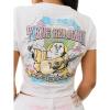 True Religion Women’s Crystal Buddha Baby Tee – Crew Neck Casual T-Shirt