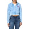 True Religion Women’s Wash Shrunken Zip-Up Hoodie Big T – Pacific Coast(Pacific Coast)