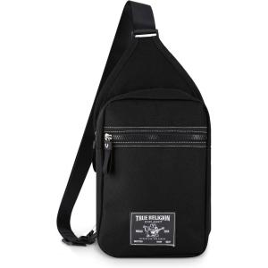 True Religion Crossbody Bag Men – Casual Shoulder Sling Bag for Men, Small Travel Men’s Crossbody(Black)