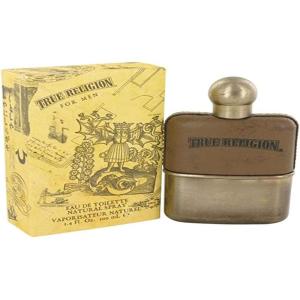 True Religion by for Men. Eau De Toilette Spray – 100 ml / 3.4 Fl Oz – woody fougere – mandarin, ozone, aqua, cardamom, violet leaf, spice, lavender, oakmoss, coumarin, cedarwood