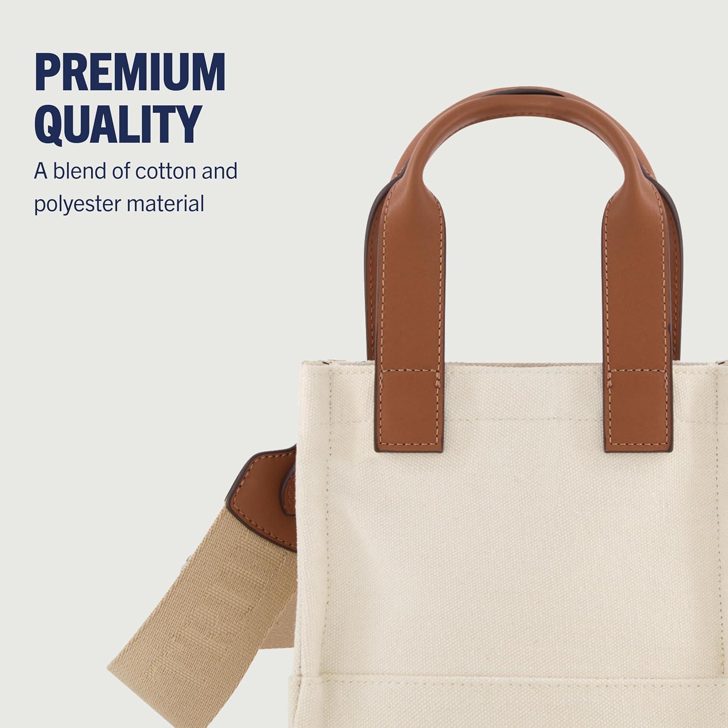 imageTrue Religion Tote Bag Womens Mini Travel Shoulder Bag with Adjustable StrapNatural