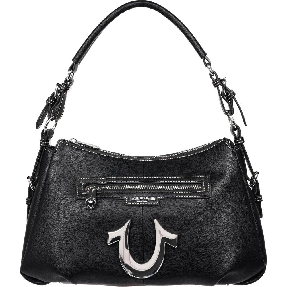 imageTrue Religion womens True Religion Satchel Bag Womens Crossbody Purse With Adjustable Strap Everyday Structured HandbagBlack