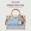 True Religion Tote Bag, Women’s Bombe Logo Travel Purse Handbag, Denim