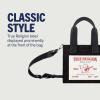 True Religion Tote Bag, Women’s Mini Travel Shoulder Bag with Adjustable Strap(Black Denim)