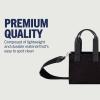 True Religion Tote Bag, Women’s Mini Travel Shoulder Bag with Adjustable Strap(Black Denim)