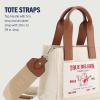 True Religion Tote Bag, Women’s Mini Travel Shoulder Bag with Adjustable Strap(Natural)