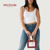 True Religion Tote Bag, Women’s Mini Travel Shoulder Bag with Adjustable Strap(Red)