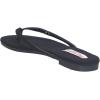 True Religion Women’s Minimalist Flip Flop Sandals – Sleek Style with Gold Logo Charm(Black)