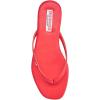 True Religion Women’s Minimalist Flip Flop Sandals – Sleek Style with Gold Logo Charm(Red)