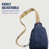 True Religion Women’s Sling Bag, Small Travel Backpack with Adjustable Shoulder Crossbody Strap(Dark Denim)