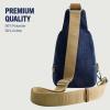 True Religion Women’s Sling Bag, Small Travel Backpack with Adjustable Shoulder Crossbody Strap(Dark Denim)